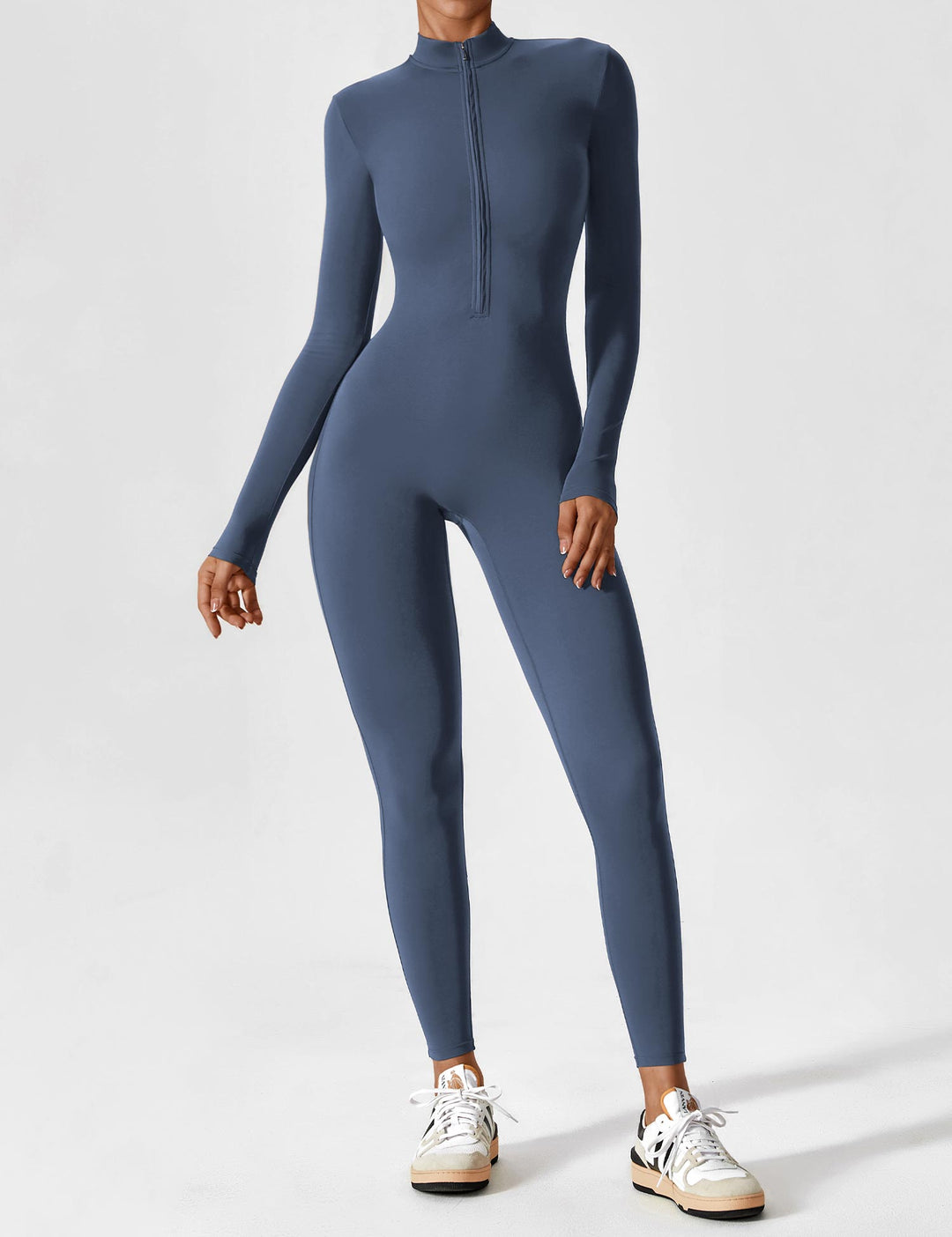 SF Long Sleeve/ Short Sleeve Zipper Jumpsuit
