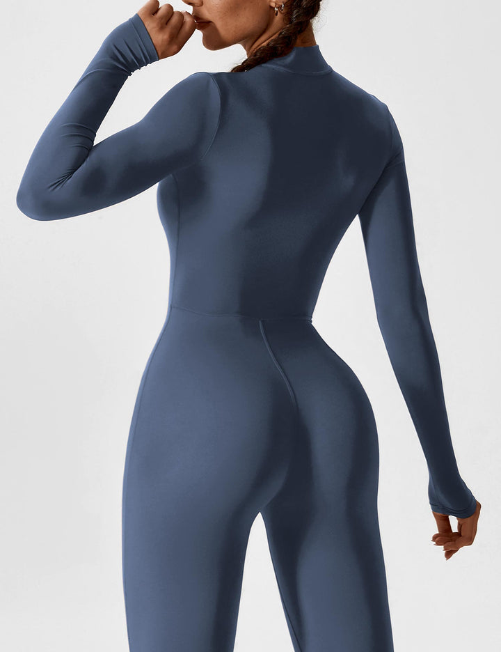 SF Long Sleeve/ Short Sleeve Zipper Jumpsuit