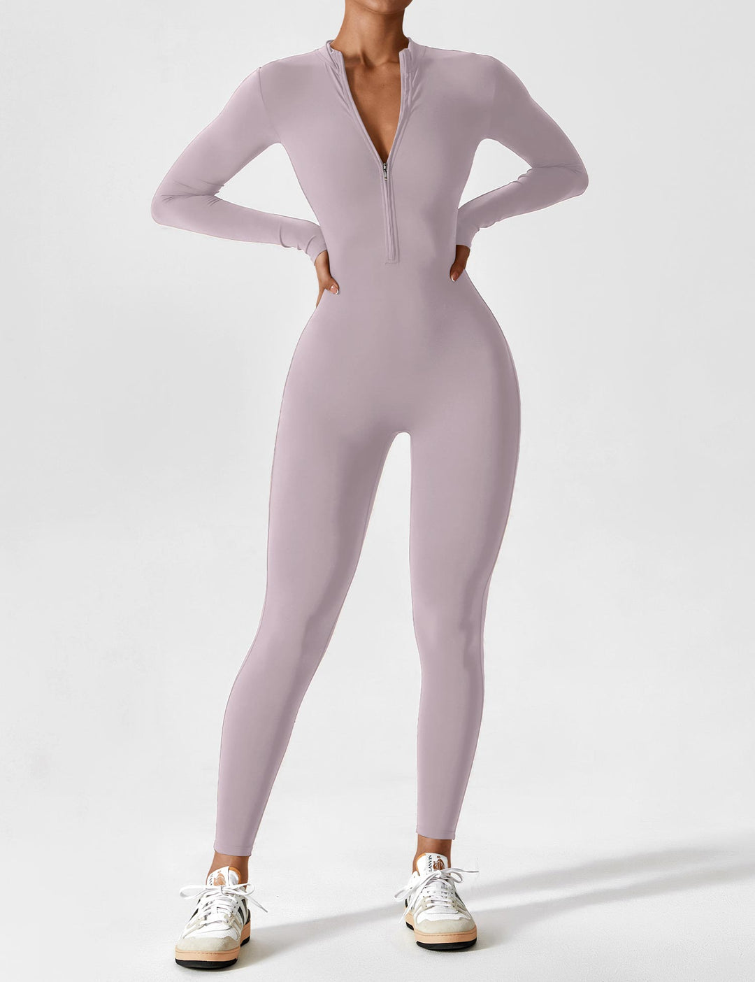 SF Long Sleeve/ Short Sleeve Zipper Jumpsuit