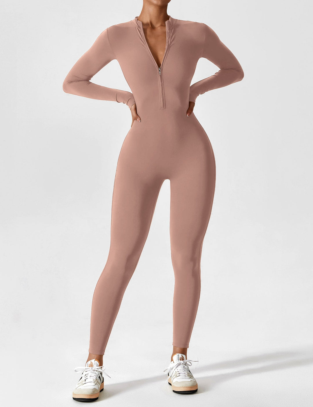 SF Long Sleeve/ Short Sleeve Zipper Jumpsuit