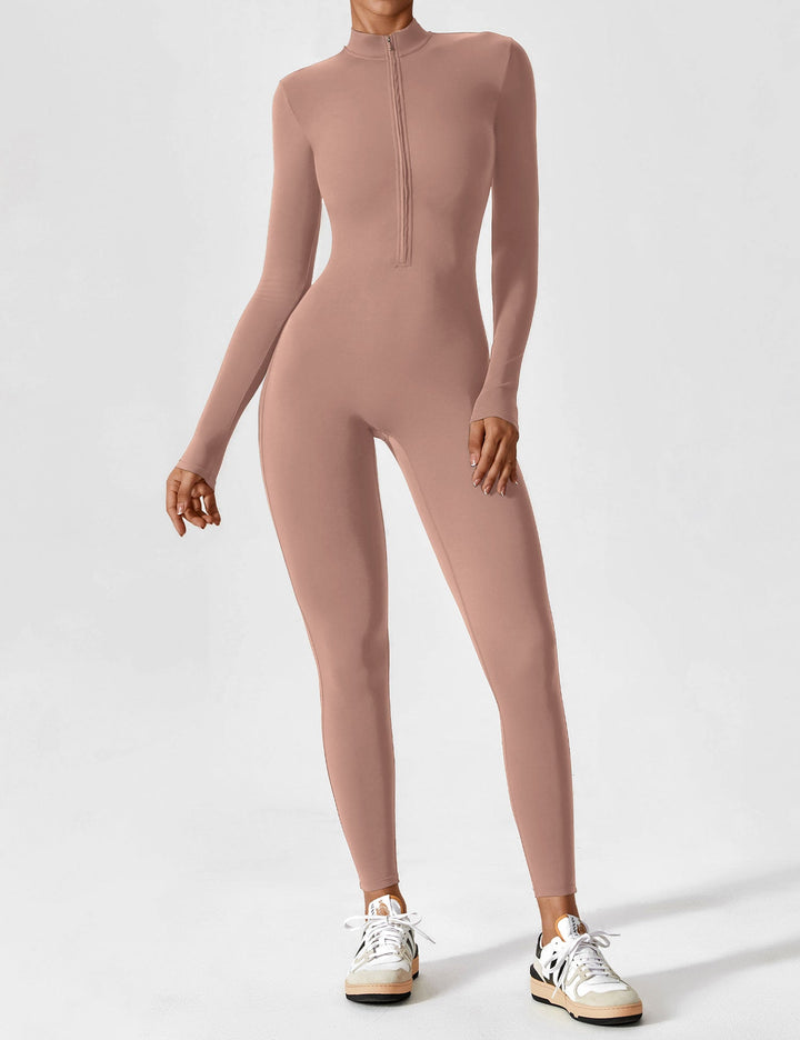 SF Long Sleeve/ Short Sleeve Zipper Jumpsuit