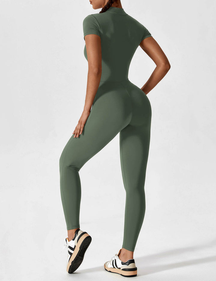 SF Long Sleeve/ Short Sleeve Zipper Jumpsuit
