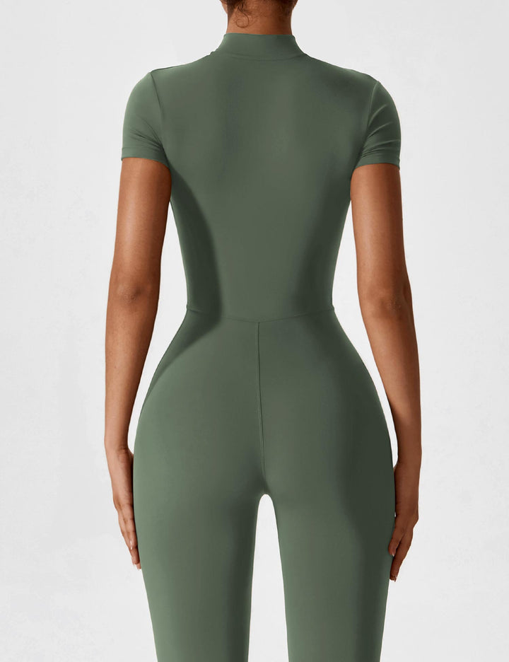 SF Long Sleeve/ Short Sleeve Zipper Jumpsuit