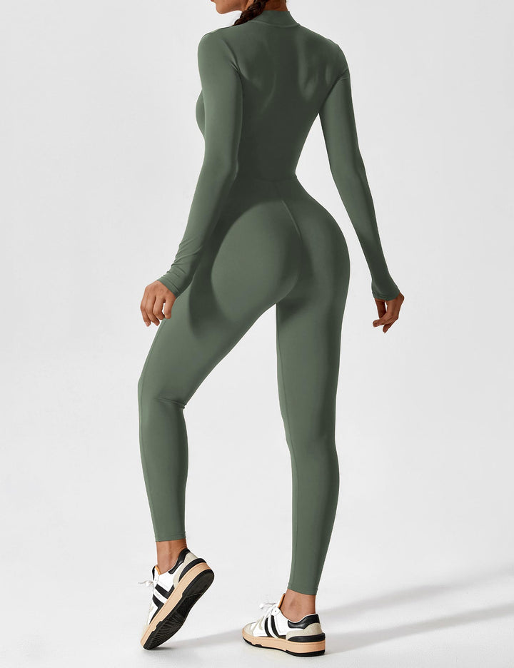SF Long Sleeve/ Short Sleeve Zipper Jumpsuit