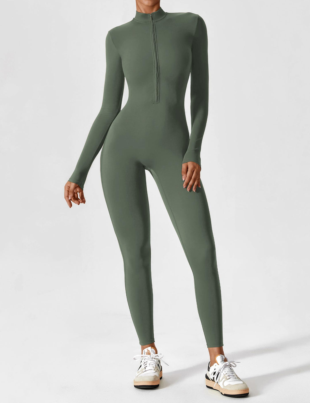 SF Long Sleeve/ Short Sleeve Zipper Jumpsuit