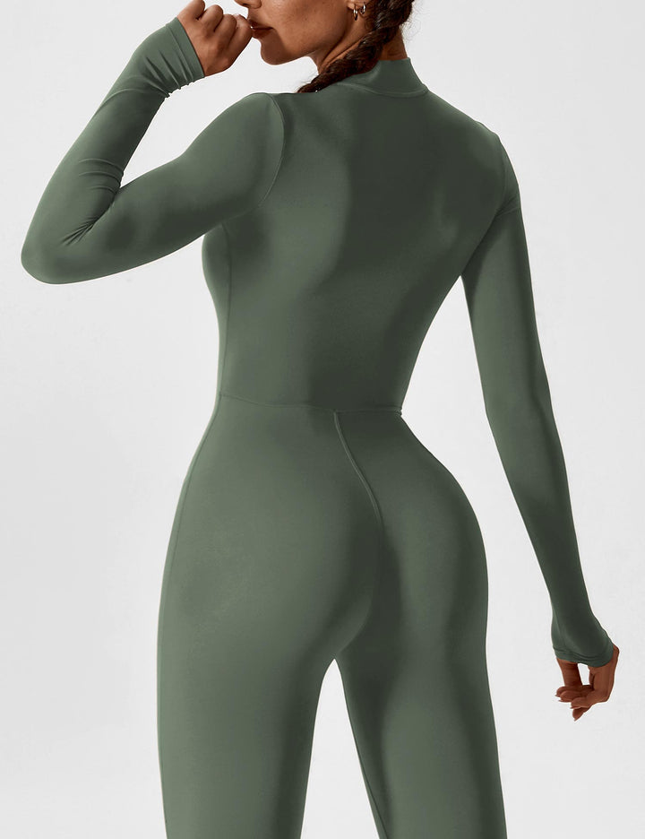 SF Long Sleeve/ Short Sleeve Zipper Jumpsuit