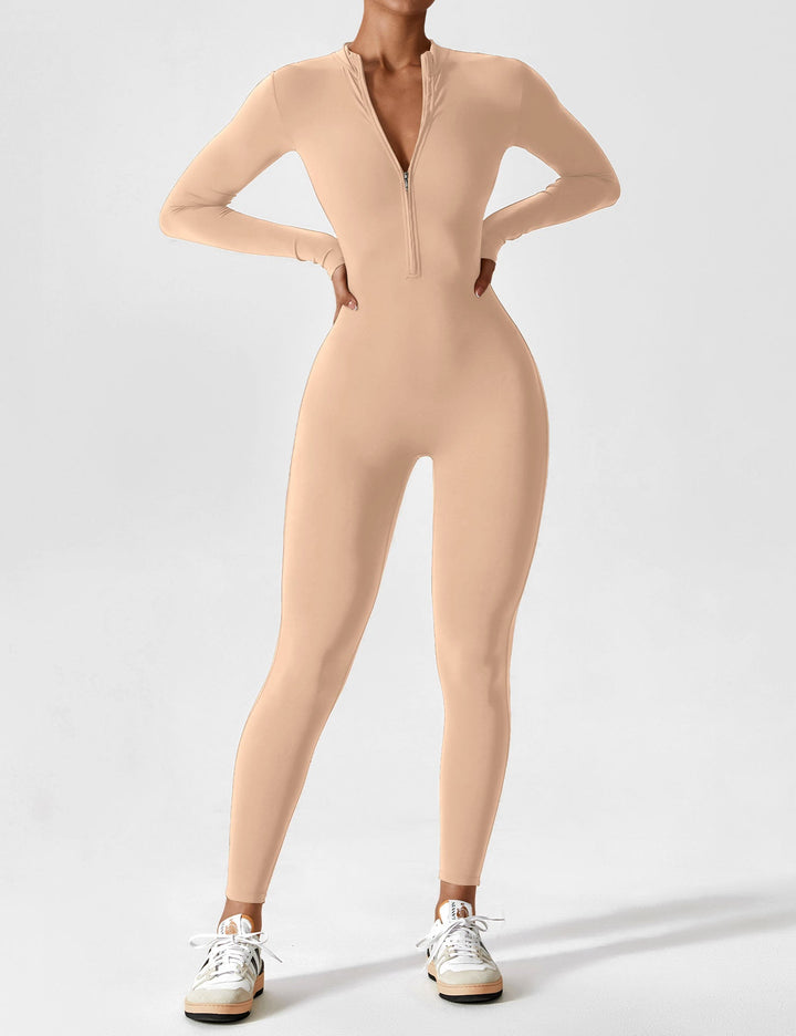 SF Long Sleeve/ Short Sleeve Zipper Jumpsuit