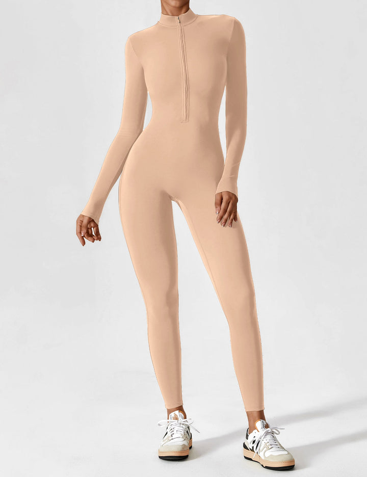 SF Long Sleeve/ Short Sleeve Zipper Jumpsuit