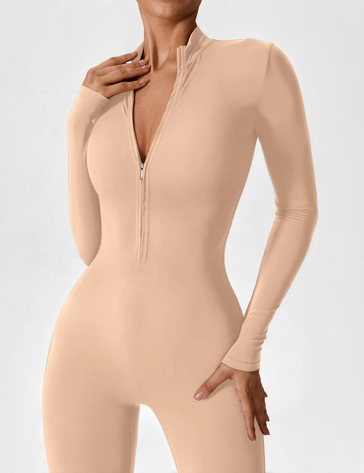 SF Long Sleeve/ Short Sleeve Zipper Jumpsuit
