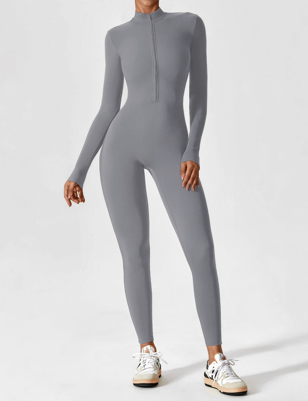 SF Long Sleeve/ Short Sleeve Zipper Jumpsuit