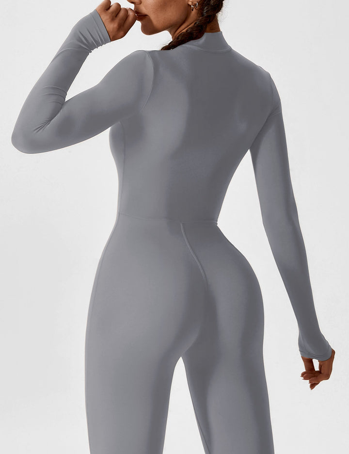 SF Long Sleeve/ Short Sleeve Zipper Jumpsuit