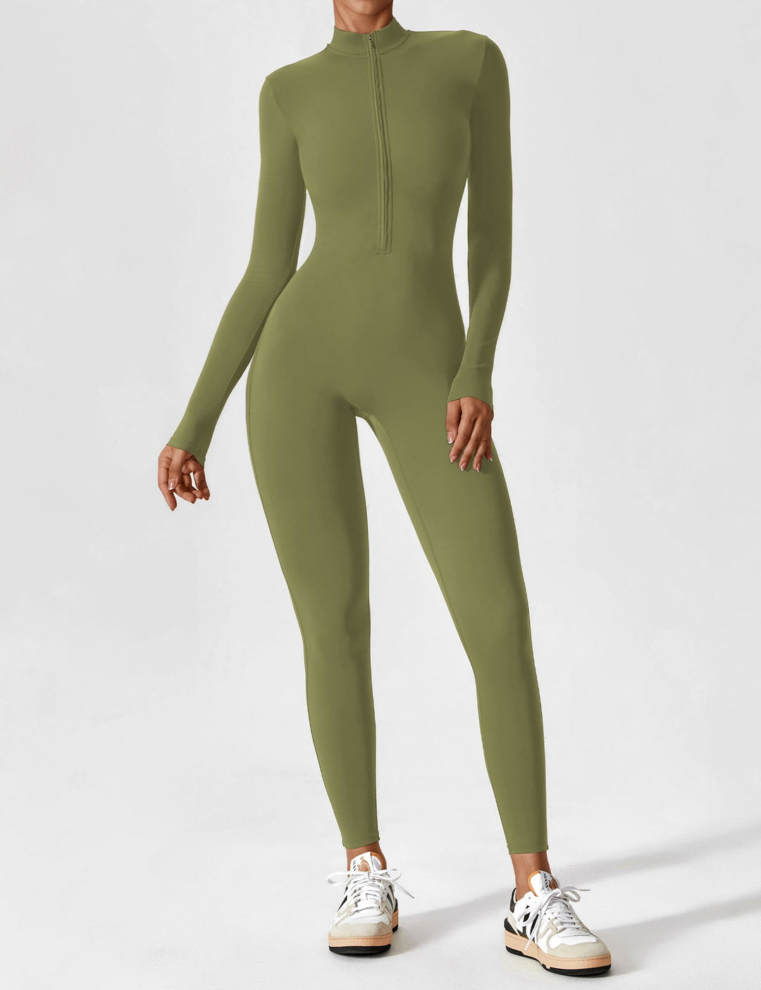 SF Long Sleeve/ Short Sleeve Zipper Jumpsuit