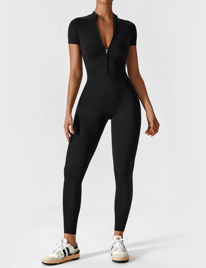 SF Long Sleeve/ Short Sleeve Zipper Jumpsuit