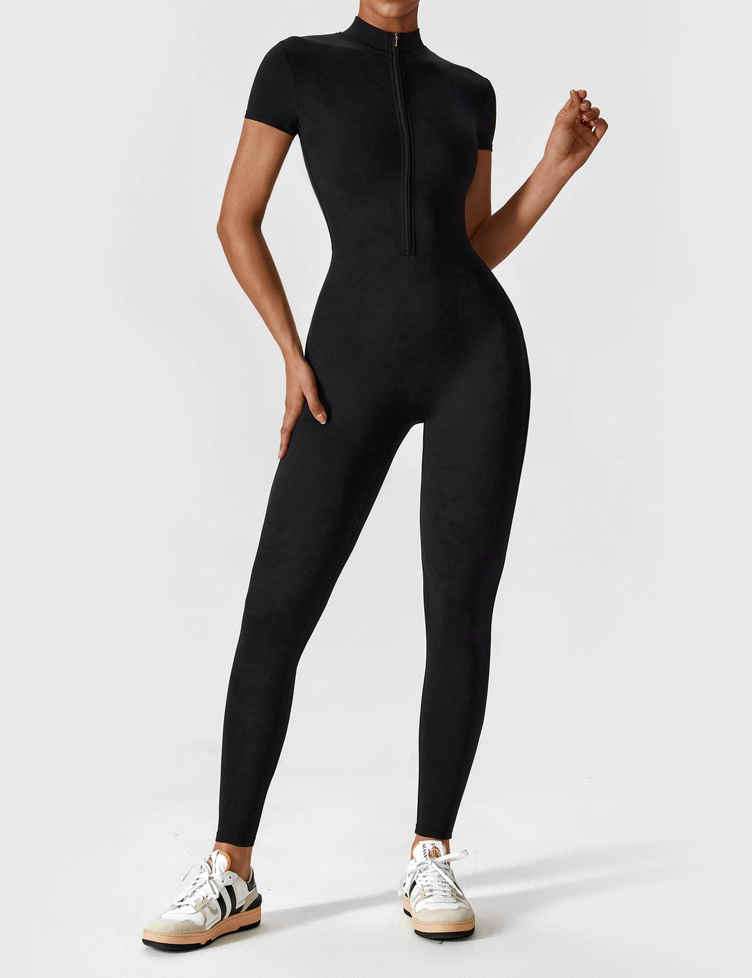 SF Long Sleeve/ Short Sleeve Zipper Jumpsuit